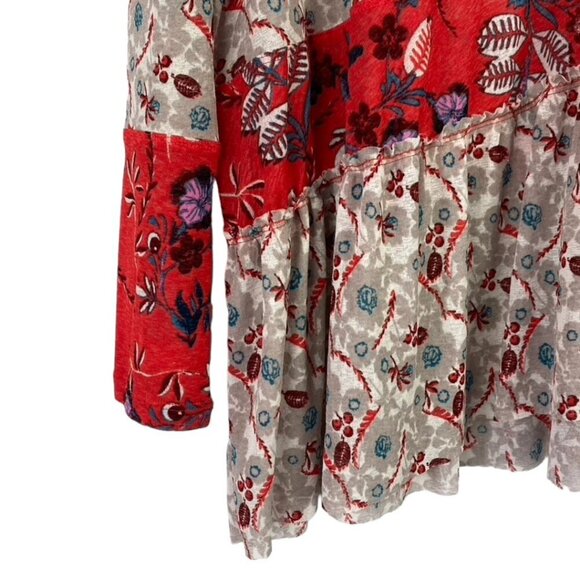Free People Isabella Floral Cherry Tunic Top - Picture 4 of 12